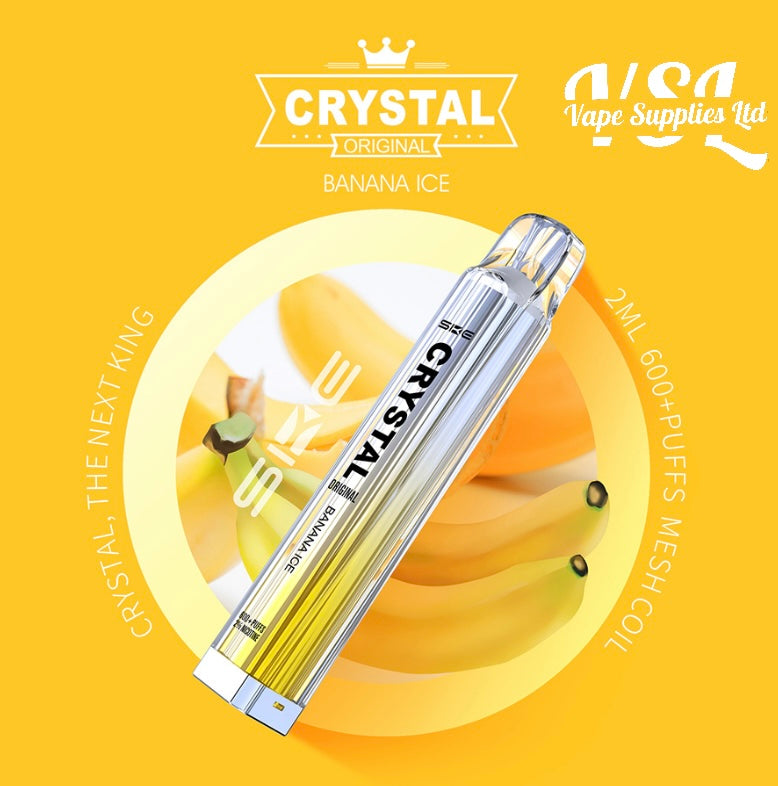 SKE Crystal Bar 600 Banana Ice Rechargeable Pre-Filled Kit 20mg