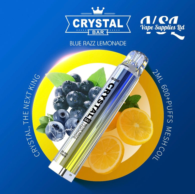 SKE Crystal Bar 600 Blue Razz Lemonade Rechargeable Pre-Filled Kit 20mg