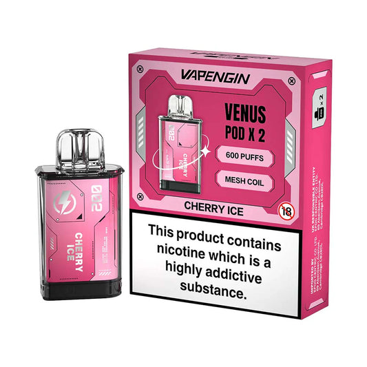 Vapengin VENUS Replacement Mesh Coil Cherry Ice Flavour Pods Pack of 2