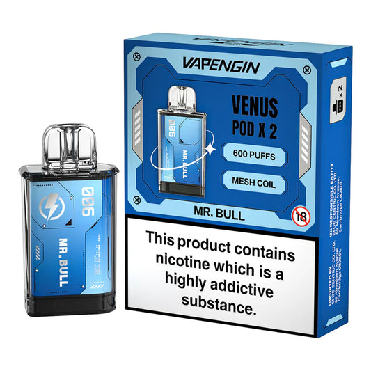 Vapengin VENUS Replacement Mesh Coil Mr Bull Flavour Pods Pack of 2