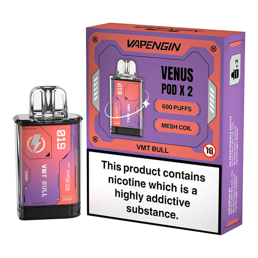 Vapengin VENUS Replacement Mesh Coil VMT Bull Flavour Pods Pack of 2