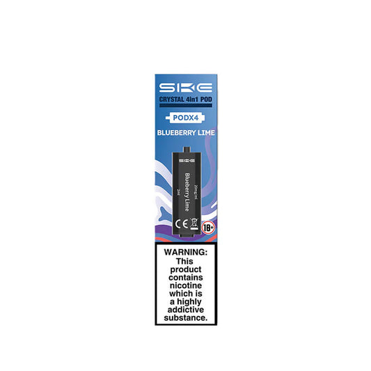 SKE Crystal 4 in 1 Pods - 4 pack Blueberry Lime