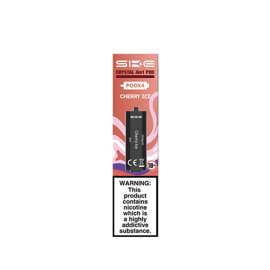 SKE Crystal 4 in 1 Pods - 4 pack Cherry Ice