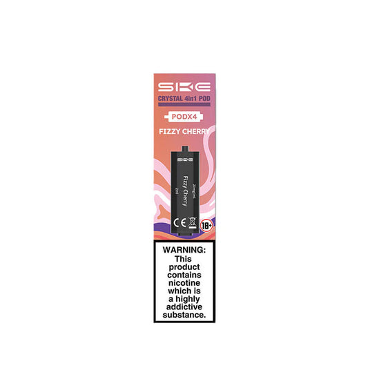 SKE Crystal 4 in 1 Pods - 4 pack Fizzy Cherry
