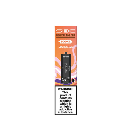 SKE Crystal 4 in 1 Pods - 4 pack Lychee Ice