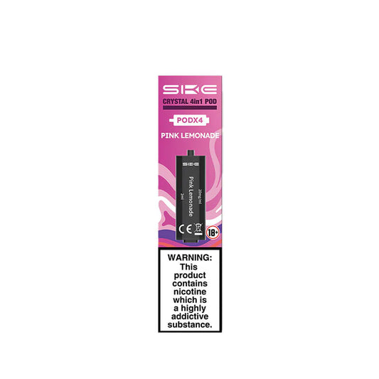 SKE Crystal 4 in 1 Pods - 4 pack Pink Lemonade