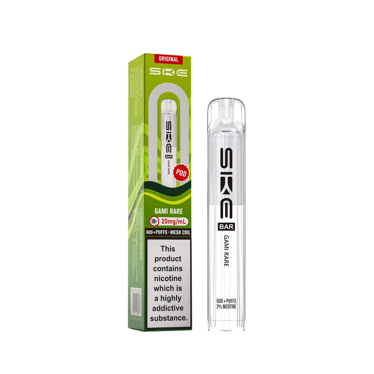 SKE Crystal Bar 600 Gami Rare (Gummy Bear) Replacement Pod 20mg